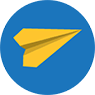 Icon of a yellow paper plane